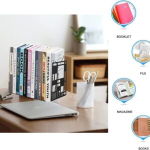 M-0550 Práctico y Decorativo SOPORTE PARA LIBROS metálico Motivo Cuadros (par)